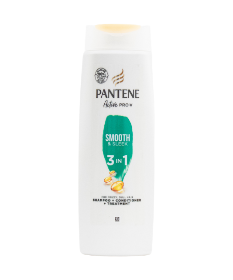 Picture of Pantene Active Pro-V Smooth and Sleek 3in1 Shampoo + Conditioner + Treatment 450ml