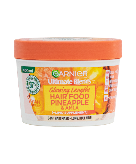 Picture of Garnier Ultimate Blends Glowing Lengths Hair Food Pineapple and Amla 3-in-1 Hair Mask 400ml