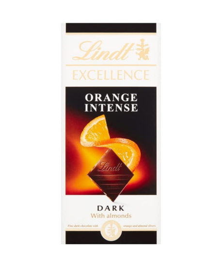 Picture of Lindt Excellence Orange Intense Dark Chocolate 100g