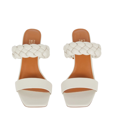 Picture of Plait Detail Block Heel Mule Sandal