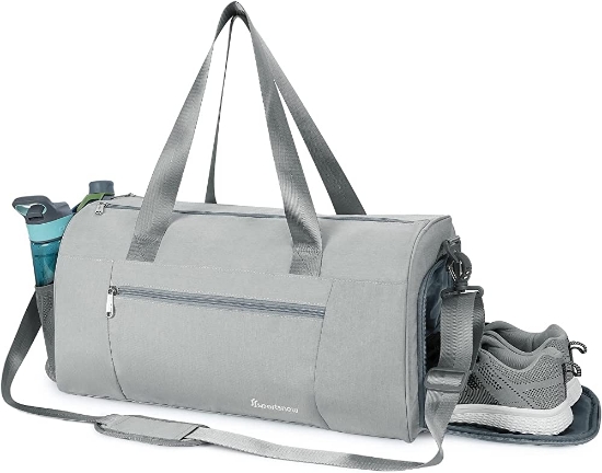 Picture of SportsNew Sports Gym Bag with Wet Pocket & Shoe Compartment (Grey)