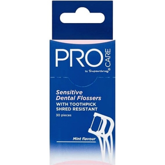 Picture of ProCare by Superdrug Dental Mint Flossers with Toothpick, 30 pcs