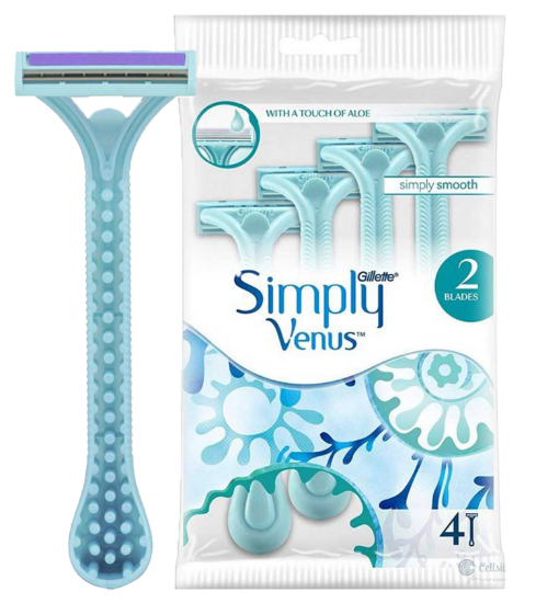 Picture of Gillette Simply Venus 2 Blades Disposable Razors for Women, Pack of 2