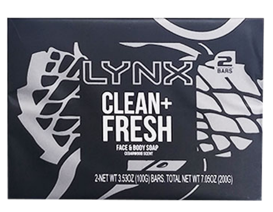 Picture of  Lynx Clean+Fresh Face & Body Soap 2*100g, 2 Bars