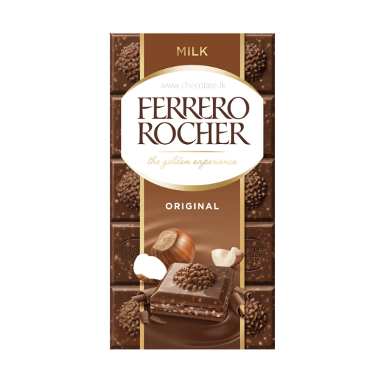 Picture of Ferrero Rocher Original Milk Chocolate Bar 90g