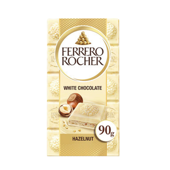 Picture of Ferrero Rocher White Chocolate Bar with Hazelnut 90g